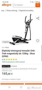 Eliptický tréningový trenažér Orbi-Trek magnetický do 120kg