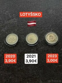 2 € mince Lotyšsko
