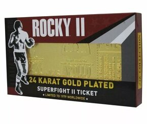 Rocky II 24k gold plated Superfight tiket-limitka 1979 kusov - 1