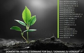 DOMÉNY NA PREDAJ, DOMAINS FOR SALE, DOMAINS ZU VERKAUF