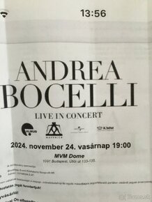 Vstupenky Andrea Bocelli