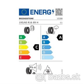 Bridgestone 195/60 R16 zimné pneu -NOVÉ-