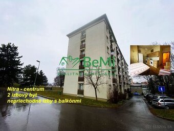 Nitra centrum 2 izbový byt s dvomi balkónmi ID 548-112-MIG