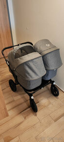 BUGABOO donkey 5 Black / Grey melange (twins) + autosedačky