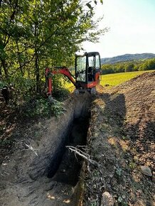 Zemné a výkopové práce, Minibager, nákladná doprava bager