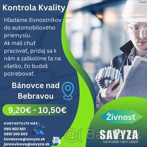 9,20 - 10,50€  Kontrola Kvality