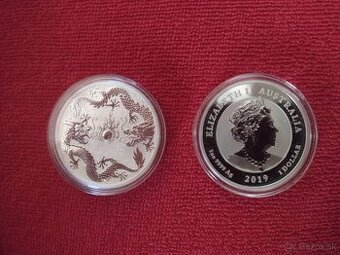 2019 Double Dragon 1 oz 999 Silver BU Australian