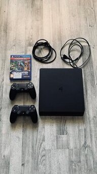 PlayStation 4 Slim 1TB + 2ks DualShock ovládač + Uncharted