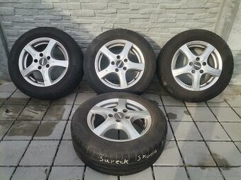 Alu disky 5x112 R15 Ronal + 195/65 R15 letné pneumatiky - 1