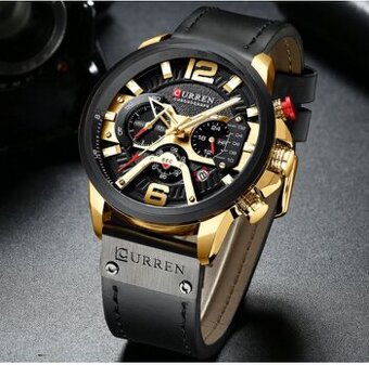 Pánske hodinky Curren Chronograph Gold Black