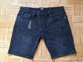 panske riflove sortky, kratasy SUPERDRY velkost W36