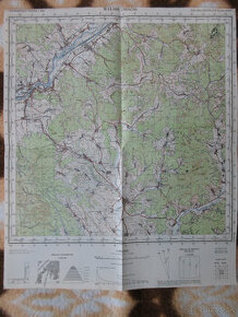 Mapa Trenčín, Ilava, Bánovce n/B, Zliechov, 1953