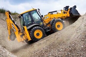 bager JCB 4CX, zemné výkopové a búracie práce, prípojky - 1