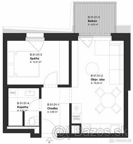 (BD2_01.01) 2-izbový apartmán v projekte KRÁSNE V KRÁSNE - 1