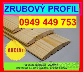 #208 Zrubový profil, Pologuľatý profil, Palubky 0949449753