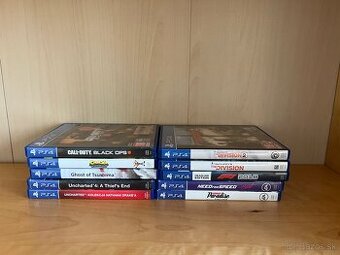 Predám hry na PS4 Crash, NFS, COD, GOT, Uncharted…