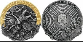 Mytológia DAEDALUS A ICARUS 2 Oz Strieborná minca