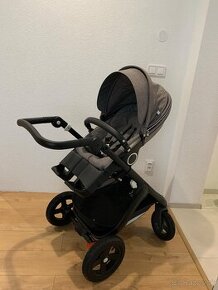 Stokke Trailz Black melange 3v1, predĺžená strecha