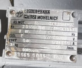 elektromotor mez mohelnice 3 kW, 2880ot /min 400V/220V