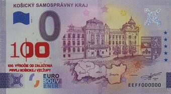 0 € / 0 euro souvenir bankovky 2024