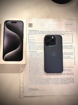 Predám Apple iPhone 15 PRO 128GB, AKO NOVÝ, ZÁRUKA SK 1R - 1