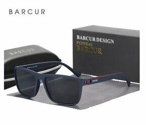 Polarizované slnečné okuliare BARCUR design - čierno červené - 1