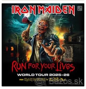 Lístky na IRON Maiden v Prahe 31.05.2025