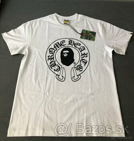 Bape x Chrome Hearts white tee - 1