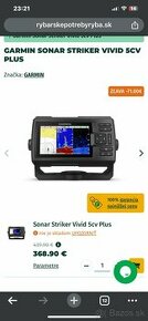 GARMIN SONAR STRIKER VIVID 5CV PLUS