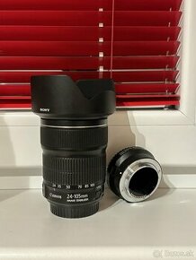 Canon 24-105mm f/3.5-5.6 IS STM + adapter na sony FE