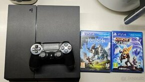 Sony Playstation 4 500GB + joypad a dve hry