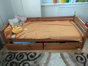 Detská drevená posteľ 200x90 cm