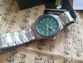 Nové pánske elegantné hodinky so zeleným ciferníkom - 1