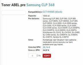 Toner ABEL pre Samsung CLP 368