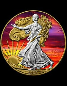 Investicne striebro mince minca Liberty - 1