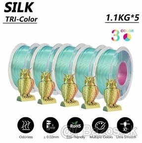 Trojfarebný PLA Silk Filament