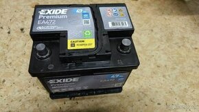 Zánovná autobatéria Exide 47Ah, 450A + nabíjačku