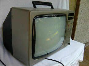 starý, farebný, prenosný televízor