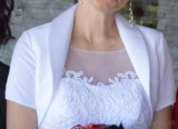 ZĽAVA - Svadobné šaty biele s kabátikom veľkosť 38-40