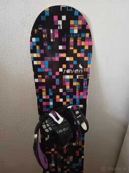 Krasny damsky 150 cm snowboard s viazanim