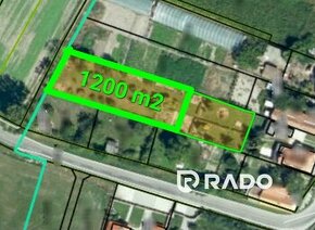 RADO | IBA U NÁS Na predaj POZEMOK 1200 m2, Lehnice-Masníkov