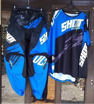 Predám MX shot set dres nohavice modrý pre enduro-motocross