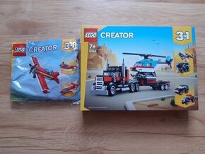 LEGO Creator 31146 Nákladiak s plochou korbou a helikoptéra