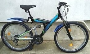 Celoodprúžený horský bicykel 18 rám 26 kolesá SHIMANO prev. - 1