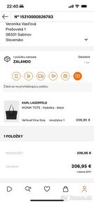 Karl Lagerfeld čierna shopper kabelka