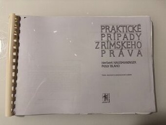 UK BA - PF - Prakt. pripady z rim. prava - Blaho a kol.