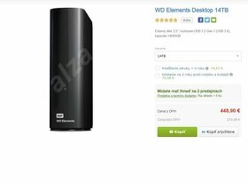 WD Elements Desktop 14TB