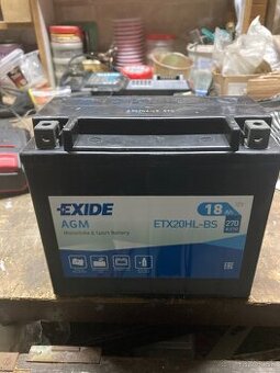 Motocyklová batéria,EXIDE,AGM,ETX20HL-BS 18 Ah,270 A - 1