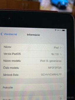 Predám iPad 5. gen wifi