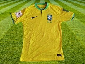 futbalový dres Brazília žltý World CUP slimfit - 1
